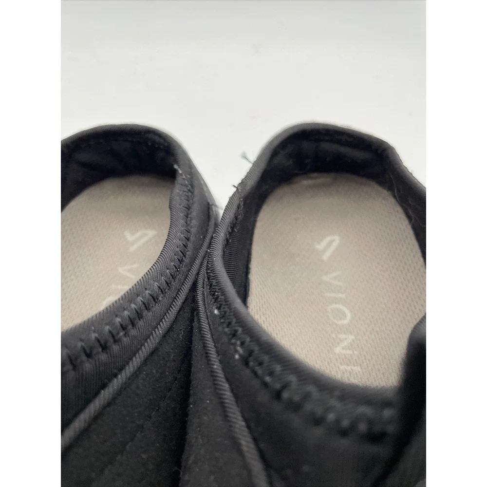 Vionic Adell Black‎ Suede Comfort Slip-on Flat Shoe Women's sizes 9.5